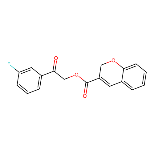 2-(3-Fluorophenyl)-2-oxoethyl 2H-chromene-3-carboxylate structure
