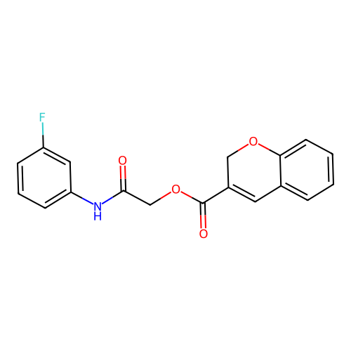 2-((3-Fluorophenyl)amino)-2-oxoethyl 2H-chromene-3-carboxylate structure