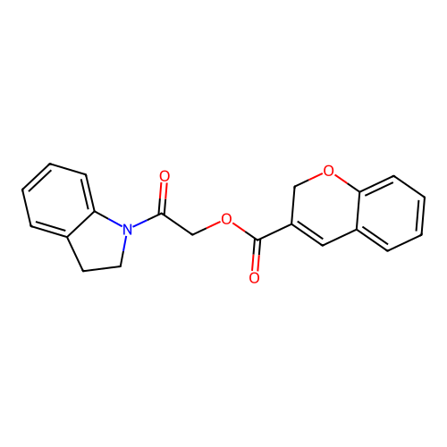 2-(Indolin-1-yl)-2-oxoethyl 2H-chromene-3-carboxylate structure