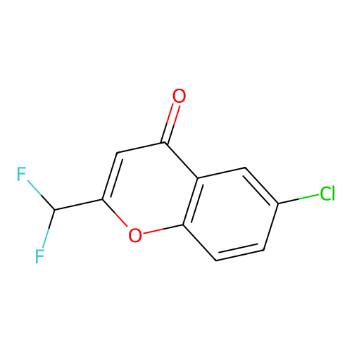 6-chloro-2-(difluoromethyl)-4H-chromen-4-one structure