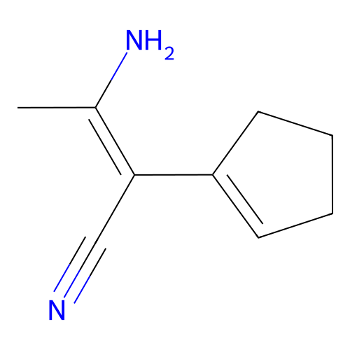 3-Amino-2-(cyclopenten-1-yl)but-2-enenitrile structure