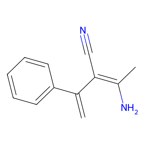 3-Amino-2-(1-phenylethenyl)but-2-enenitrile structure