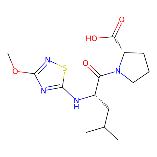 L-Proline, N-(3-methoxy-1,2,4-thiadiazol-5-yl)-L-leucyl- structure