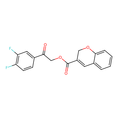 2-(3,4-Difluorophenyl)-2-oxoethyl 2H-chromene-3-carboxylate structure