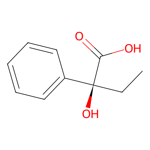 (2S)-2-hydroxy-2-phenylbutanoic acid structure