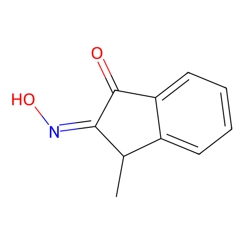 (2Z)-2-hydroxyimino-3-methyl-3H-inden-1-one structure