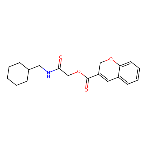 2-((Cyclohexylmethyl)amino)-2-oxoethyl 2H-chromene-3-carboxylate structure