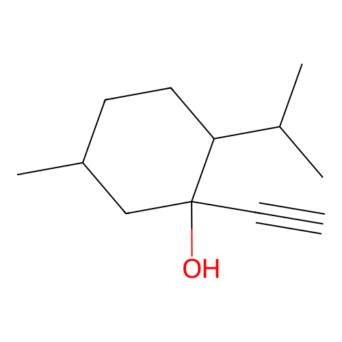 1-Ethynyl-5-methyl-2-(propan-2-yl)cyclohexanol structure