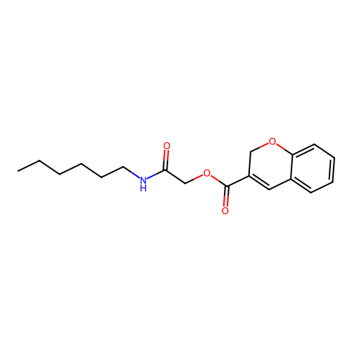 2-(Hexylamino)-2-oxoethyl 2H-chromene-3-carboxylate structure