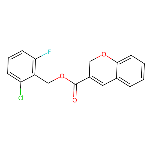 2-Chloro-6-fluorobenzyl 2H-chromene-3-carboxylate structure