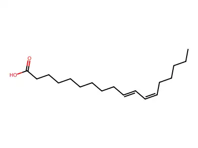 trans-9-cis-12-Octadecadienoic acid structure