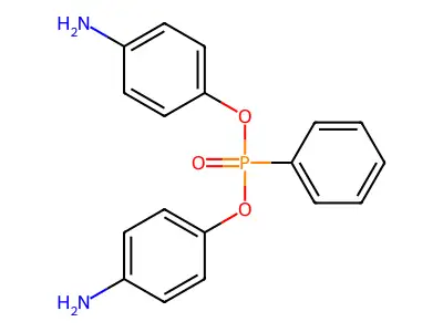 Phosphonic acid, phenyl-, bis(4-aminophenyl) ester structure