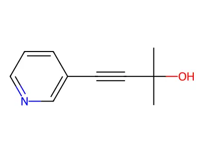 2-Methyl-4-(3-pyridinyl)-3-butyn-2-ol structure