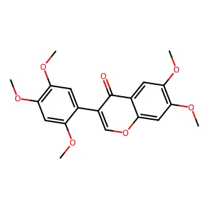 6,7-Dimethoxy-3-(2,4,5-trimethoxyphenyl)chromen-4-one structure