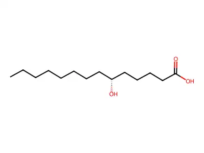 6-Hydroxytetradecanoic acid structure