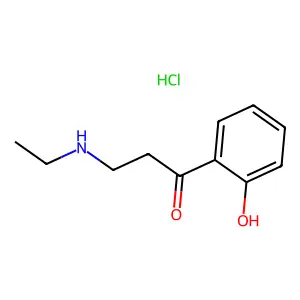 Propiophenone, 3-(ethylamino)-2'-hydroxy-, hydrochloride structure