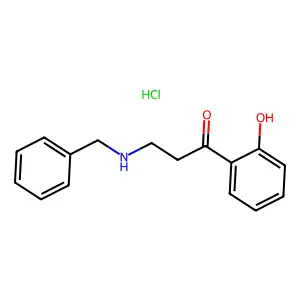 Propiophenone, 3-(benzylamino)-2'-hydroxy-, hydrochloride structure