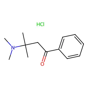 Propiophenone, alpha,alpha-dimethyl-beta-(dimethylamino)-, hydrochloride structure