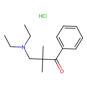 Propiophenone, 3-(1-diethylamino)-2,2-dimethyl-, hydrochloride structure