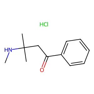 3-Methyl-3-(methylamino)-1-phenylbutan-1-one--hydrogen chloride (1/1) structure