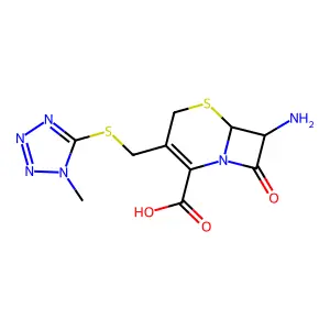 7-Amino-3-(1-methyltetrazol-5-ylthiomethyl)-3-cephem-4-carboxylic acid structure