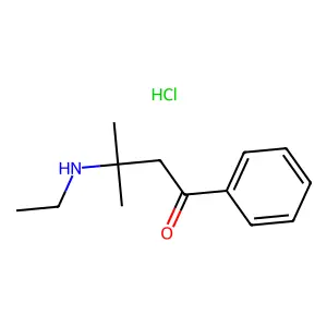 Propiophenone, 2,2-dimethyl-3-ethylamino-, hydrochloride structure
