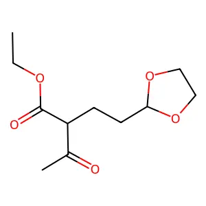 Ethyl 2-(2-(1,3-dioxolan-2-yl)ethyl)-3-oxobutanoate structure