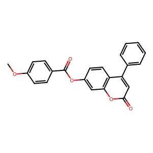 2-oxo-4-phenyl-2H-chromen-7-yl 4-methoxybenzoate structure