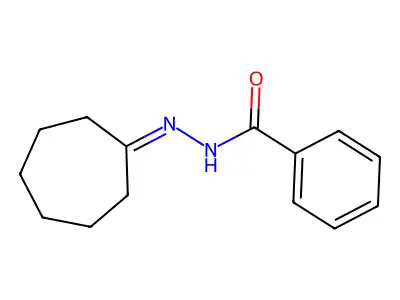 Benzoic acid, 2-cycloheptylidenehydrazide structure