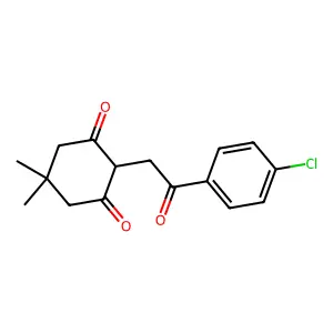 2-[2-(4-Chlorophenyl)-2-oxoethyl]-5,5-dimethylcyclohexane-1,3-dione structure