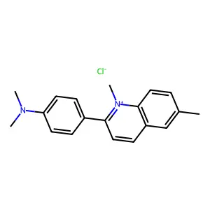 Quinolinium, 1,6-dimethyl-2-(p-dimethylaminophenyl)-, chloride structure