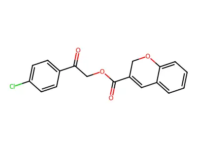 2-(4-Chlorophenyl)-2-oxoethyl 2H-chromene-3-carboxylate structure
