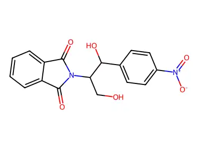 2-[1,3-Dihydroxy-1-(4-nitrophenyl)propan-2-yl]-1H-isoindole-1,3(2H)-dione structure