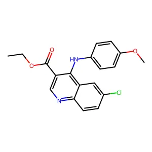 Ethyl 6-chloro-4-[(4-methoxyphenyl)amino]quinoline-3-carboxylate structure