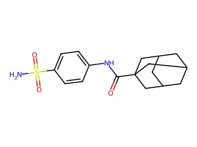 N-(4-sulfamoylphenyl)adamantane-1-carboxamide structure