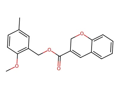 2-Methoxy-5-methylbenzyl 2H-chromene-3-carboxylate structure
