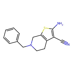 2-Amino-4,5,6,7-tetrahydro-6-(phenylmethyl)thieno(2,3-c)pyridine-3-carbonitrile structure