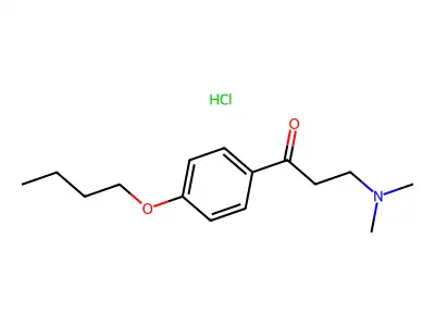 1-(4-Butoxyphenyl)-3-(dimethylamino)-1-propanone hydrochloride structure
