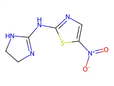 2(1,3-Imidazolidinyliden-2-amino)-5NO2-thiazole structure