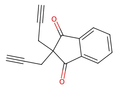 2,2-Di(prop-2-yn-1-yl)-1H-indene-1,3(2H)-dione structure
