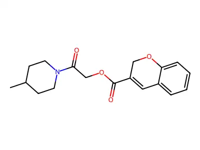 2-(4-Methylpiperidin-1-yl)-2-oxoethyl 2H-chromene-3-carboxylate structure