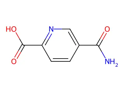 5-(Aminocarbonyl)-2-pyridinecarboxylic acid structure