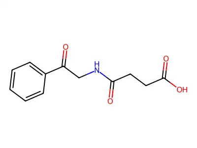 3-[(2-Oxo-2-phenylethyl)carbamoyl]propanoic acid structure