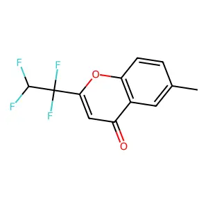6-Methyl-2-(1,1,2,2-tetrafluoroethyl)chromen-4-one structure