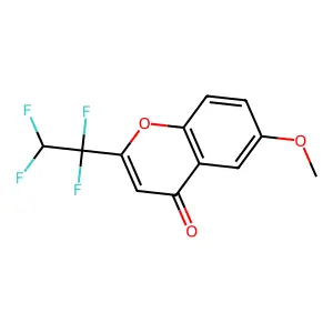 6-methoxy-2-(1,1,2,2-tetrafluoroethyl)-4H-chromen-4-one structure