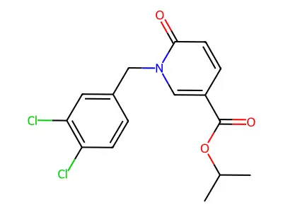 Isopropyl 1-(3,4-dichlorobenzyl)-6-oxo-1,6-dihydro-3-pyridinecarboxylate structure