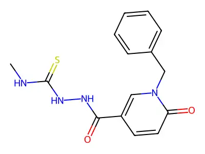 2-[(1-benzyl-6-oxo-1,6-dihydro-3-pyridinyl)carbonyl]-N-methyl-1-hydrazinecarbothioamide structure