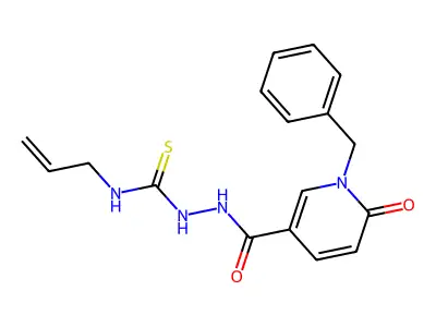 N-allyl-2-[(1-benzyl-6-oxo-1,6-dihydro-3-pyridinyl)carbonyl]-1-hydrazinecarbothioamide structure