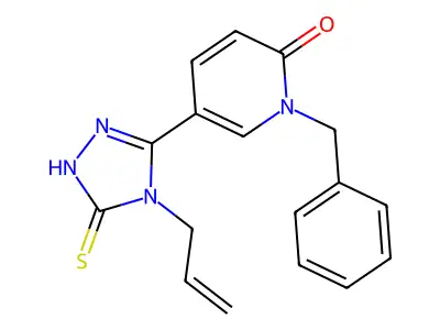 5-(4-allyl-5-sulfanyl-4H-1,2,4-triazol-3-yl)-1-benzyl-2(1H)-pyridinone structure