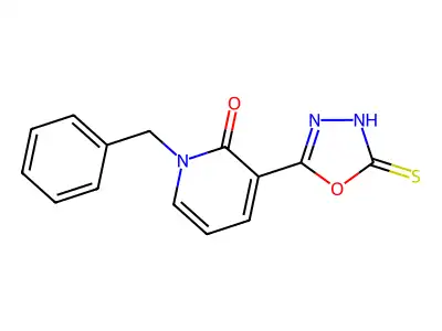 3-(4,5-Dihydro-5-thioxo-1,3,4-oxadiazol-2-yl)-1-(phenylmethyl)-2(1H)-pyridinone structure